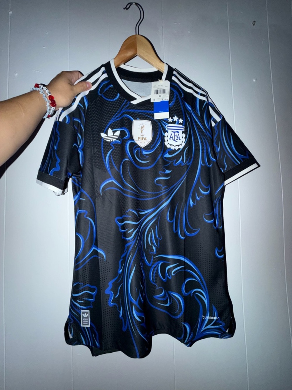 Adidas Argentina away black & Blue Men's Football Jersey
